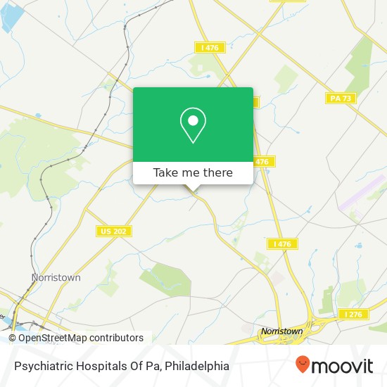 Psychiatric Hospitals Of Pa map