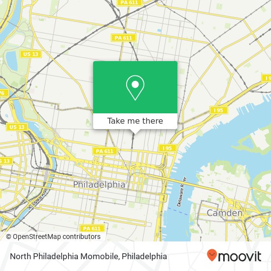 Mapa de North Philadelphia Momobile