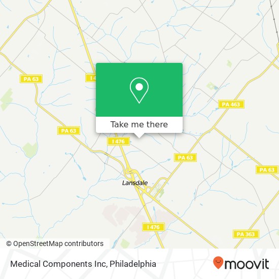 Mapa de Medical Components Inc