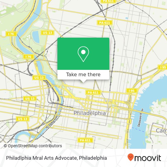 Mapa de Philadlphia Mral Arts Advocate