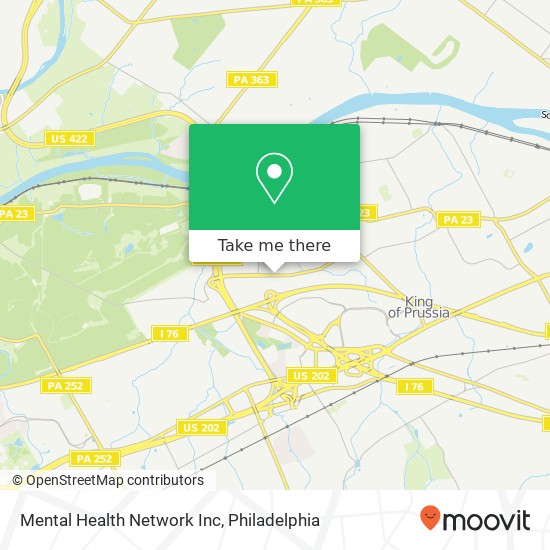 Mental Health Network Inc map