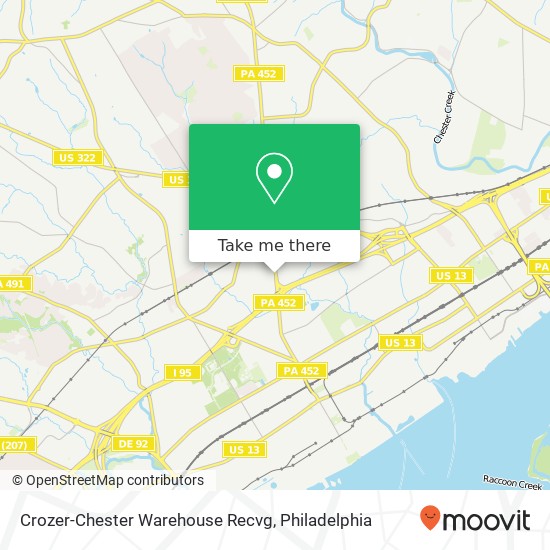 Mapa de Crozer-Chester Warehouse Recvg