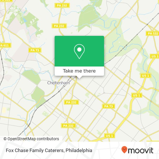 Fox Chase Family Caterers map