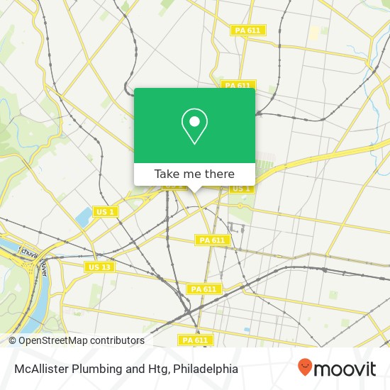 McAllister Plumbing and Htg map