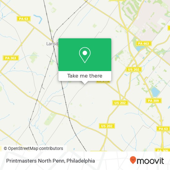 Printmasters North Penn map
