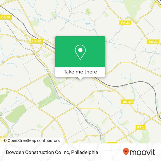 Bowden Construction Co Inc map