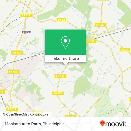 Moskats Auto Parts map