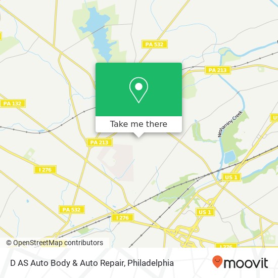 D AS Auto Body & Auto Repair map