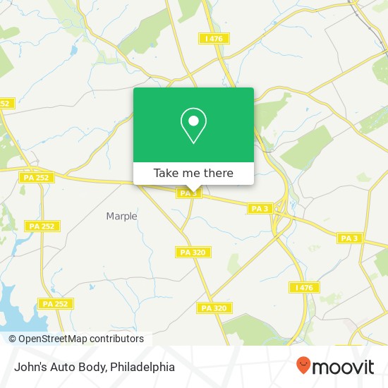 Mapa de John's Auto Body