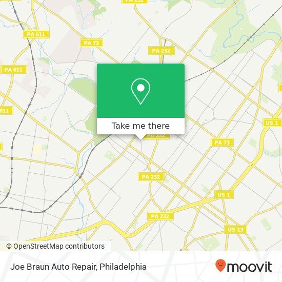 Joe Braun Auto Repair map