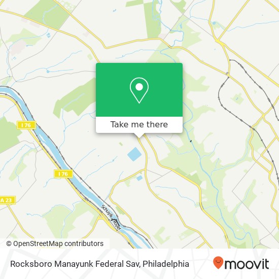 Rocksboro Manayunk Federal Sav map