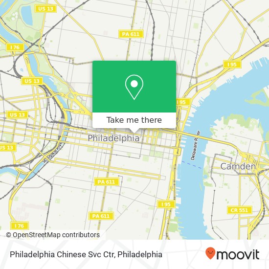 Philadelphia Chinese Svc Ctr map