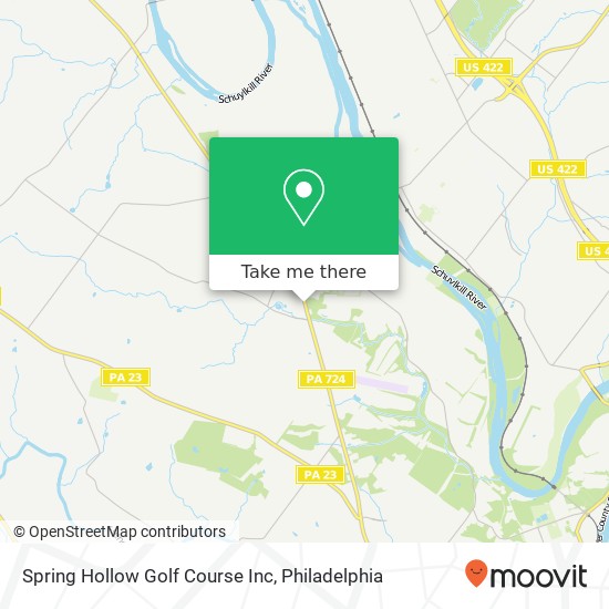 Mapa de Spring Hollow Golf Course Inc