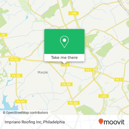 Impriano Roofing Inc map