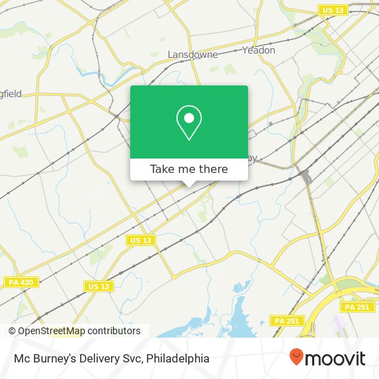 Mc Burney's Delivery Svc map