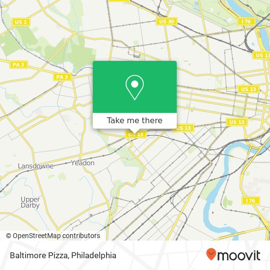 Mapa de Baltimore Pizza