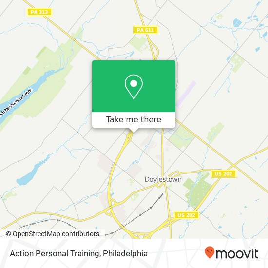 Action Personal Training map