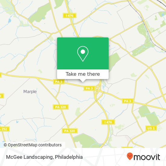 McGee Landscaping map
