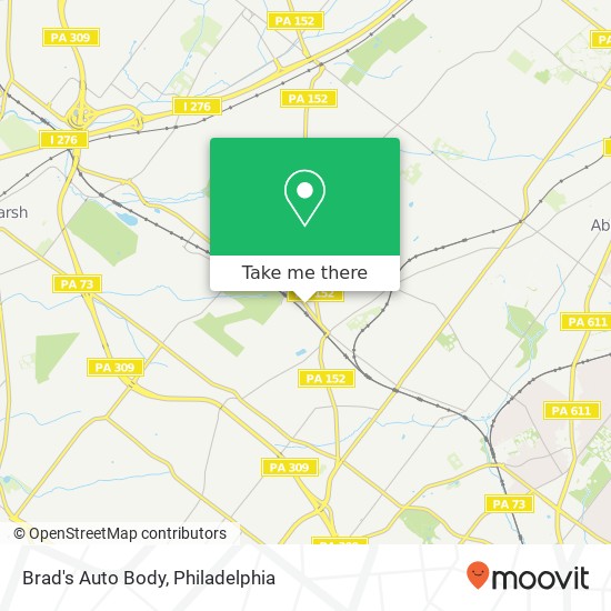 Brad's Auto Body map