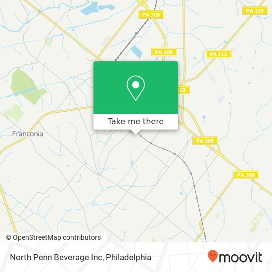 Mapa de North Penn Beverage Inc