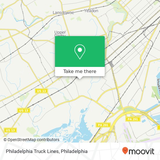 Mapa de Philadelphia Truck Lines