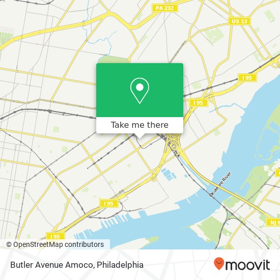 Butler Avenue Amoco map