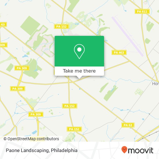 Paone Landscaping map