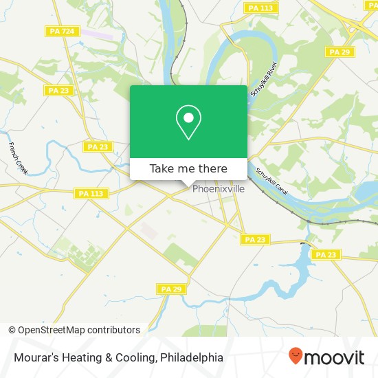 Mourar's Heating & Cooling map