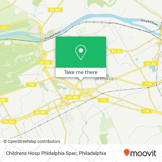 Childrens Hosp Phldelphia Spec map