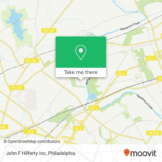 John F Hilferty Inc map