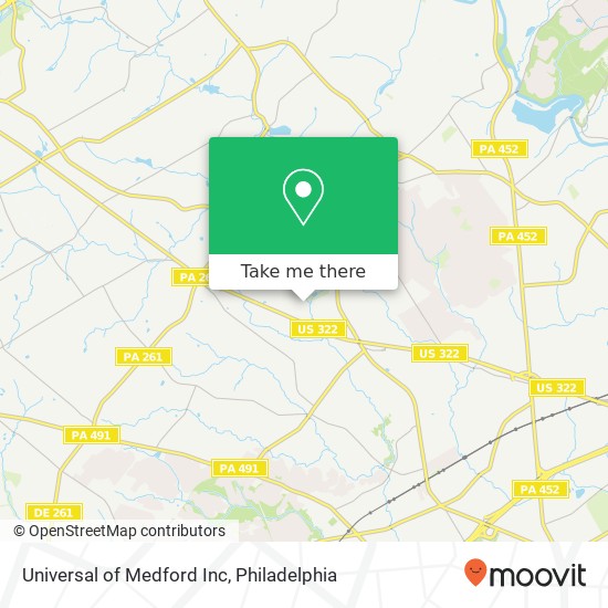 Universal of Medford Inc map
