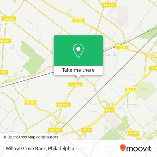 Willow Grove Bank map