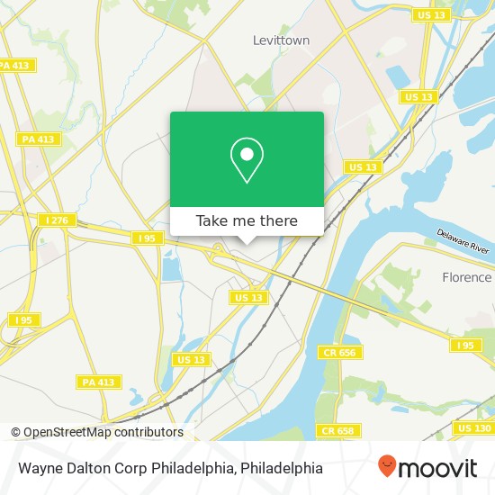 Mapa de Wayne Dalton Corp Philadelphia
