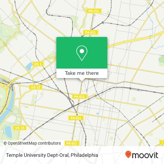 Mapa de Temple University Dept-Oral