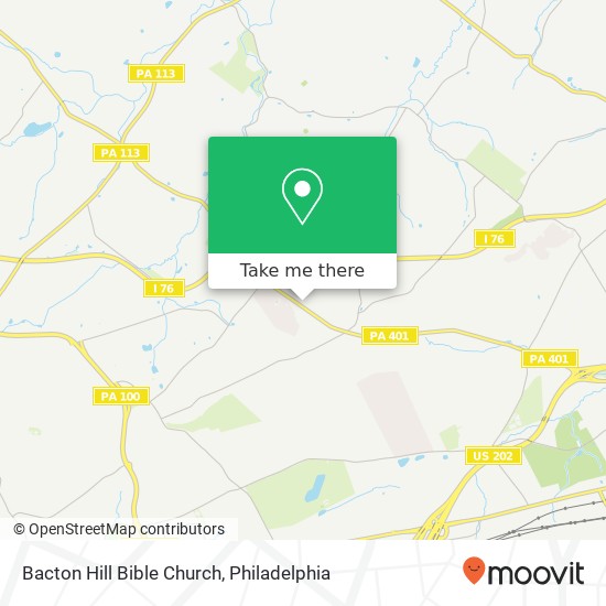 Bacton Hill Bible Church map