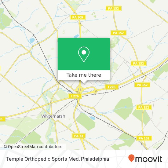 Temple Orthopedic Sports Med map