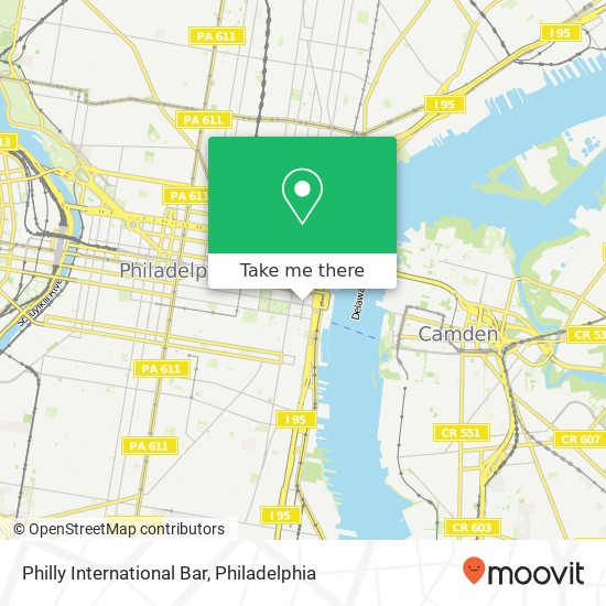 Mapa de Philly International Bar