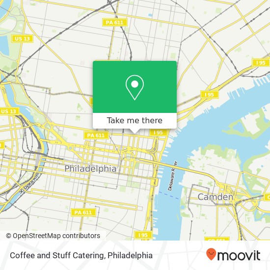 Coffee and Stuff Catering map