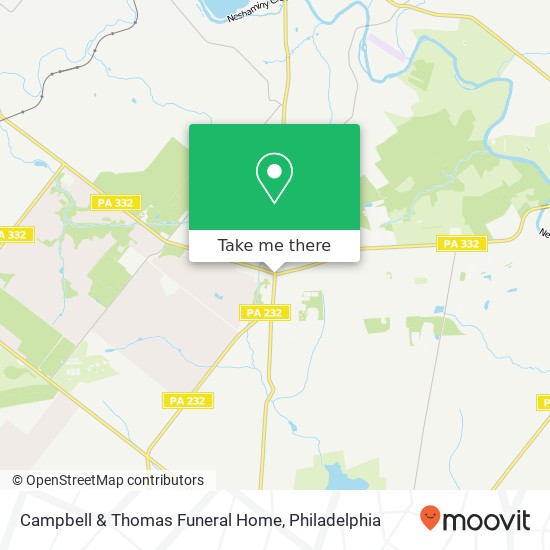 Campbell & Thomas Funeral Home map