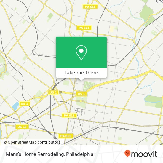 Mann's Home Remodeling map