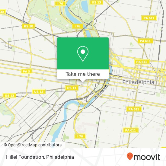 Mapa de Hillel Foundation