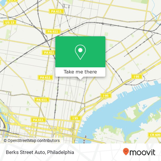 Berks Street Auto map