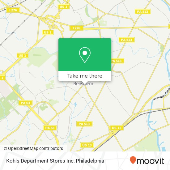 Mapa de Kohls Department Stores Inc