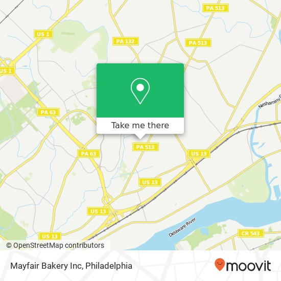 Mayfair Bakery Inc map