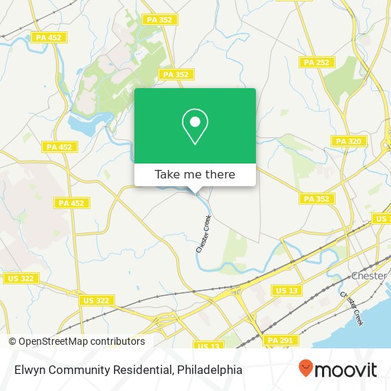 Mapa de Elwyn Community Residential