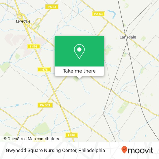Gwynedd Square Nursing Center map