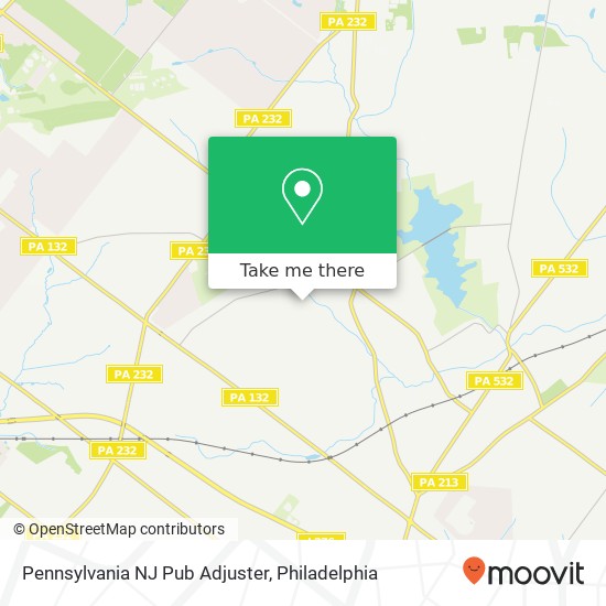 Mapa de Pennsylvania NJ Pub Adjuster