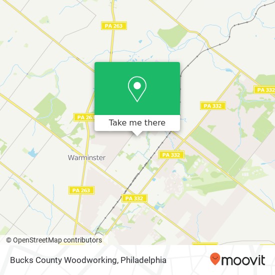 Bucks County Woodworking map