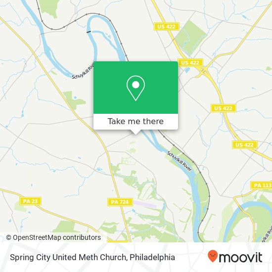 Spring City United Meth Church map