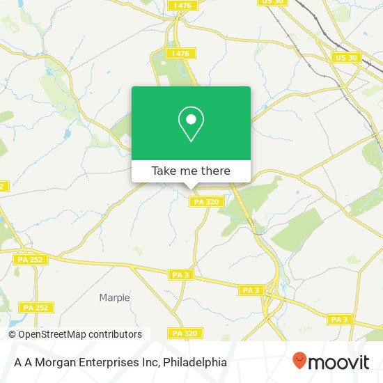 A A Morgan Enterprises Inc map